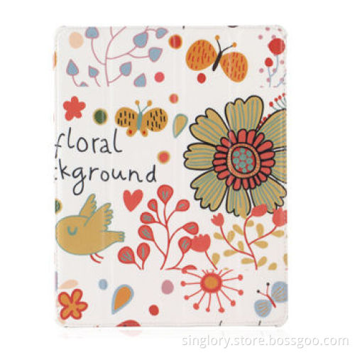 Printed Leather Case for iPad 4 with PC Housing, Various Colors Available